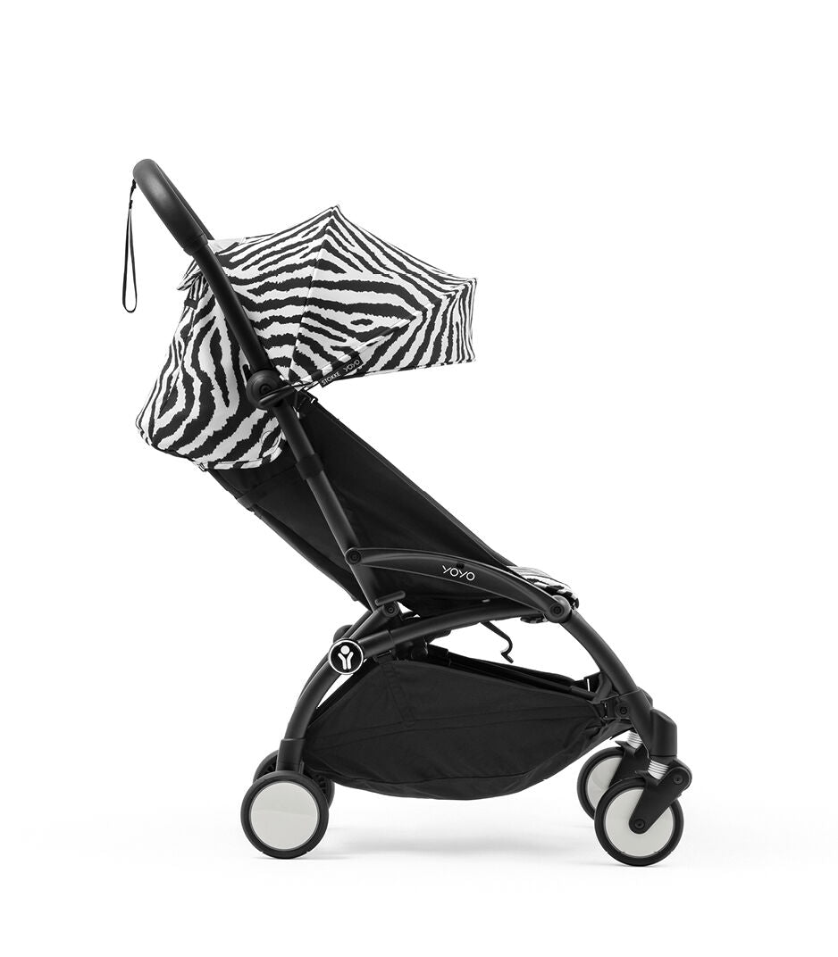 Stokke YOYO3 Ultra Compact 6+ Stroller (One Box) - Black / Zebra (Wild Collection)