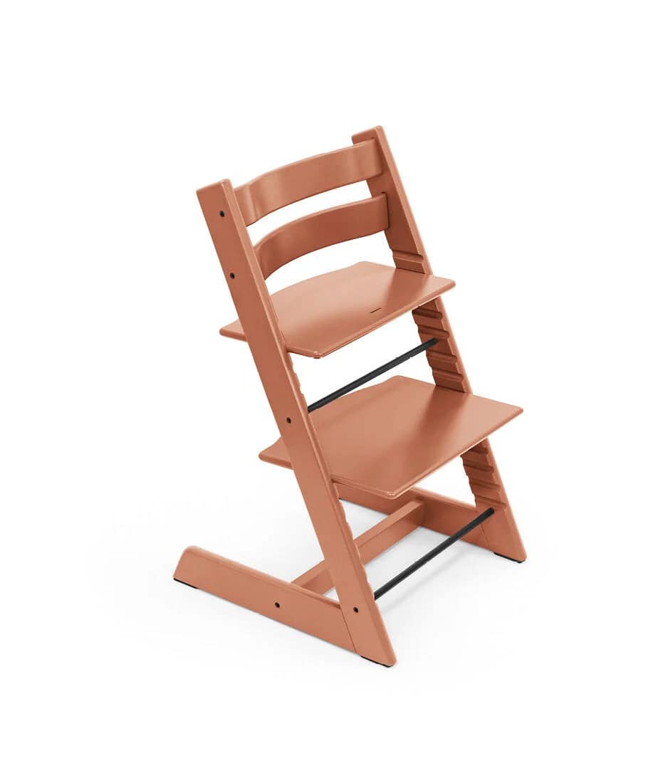 Tripp Trapp High Chair2 and Cushion with Stokke Tray - Terracotta / Terracotta