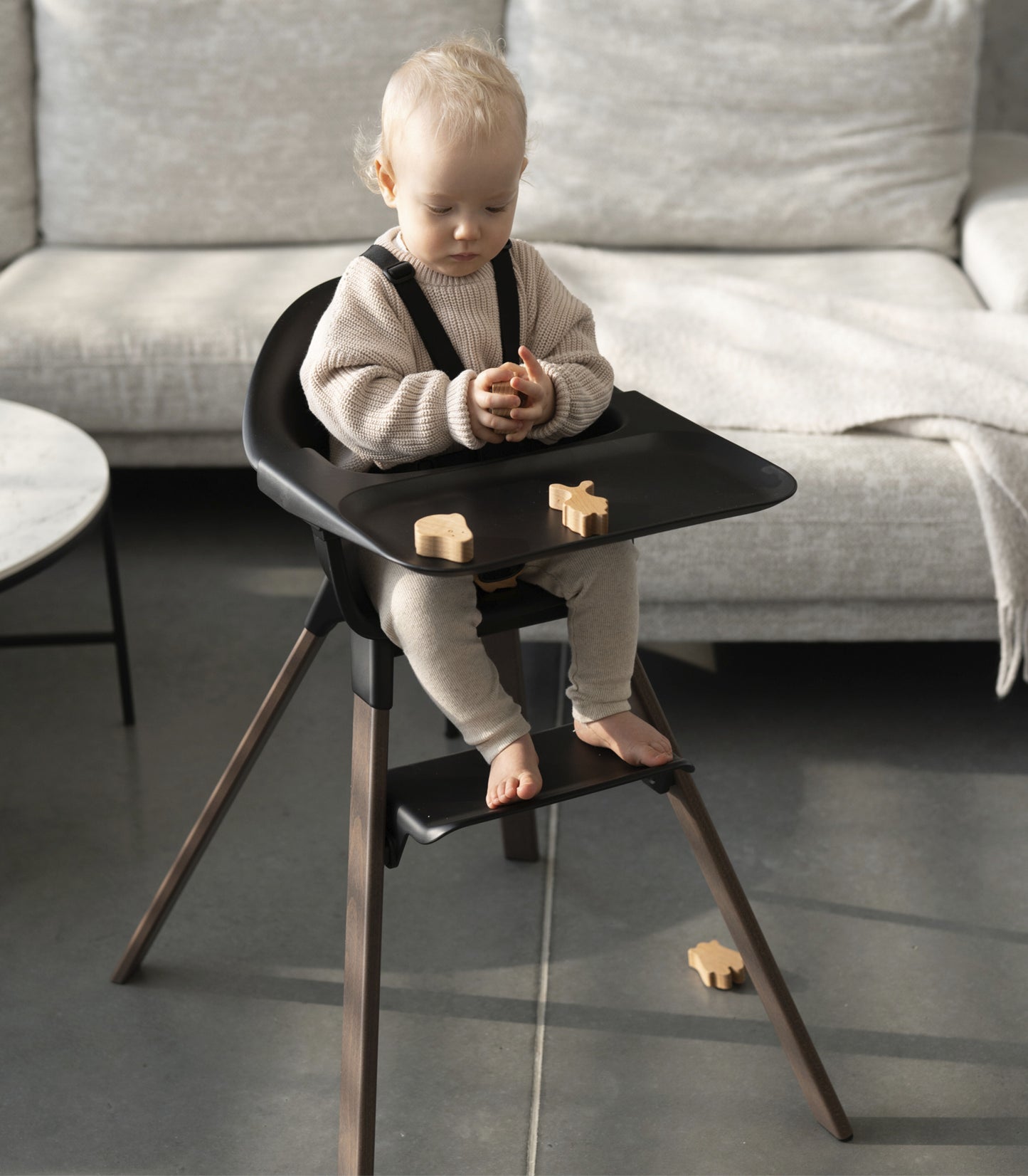 Stokke Clikk High Chair - Black / Warm Brown