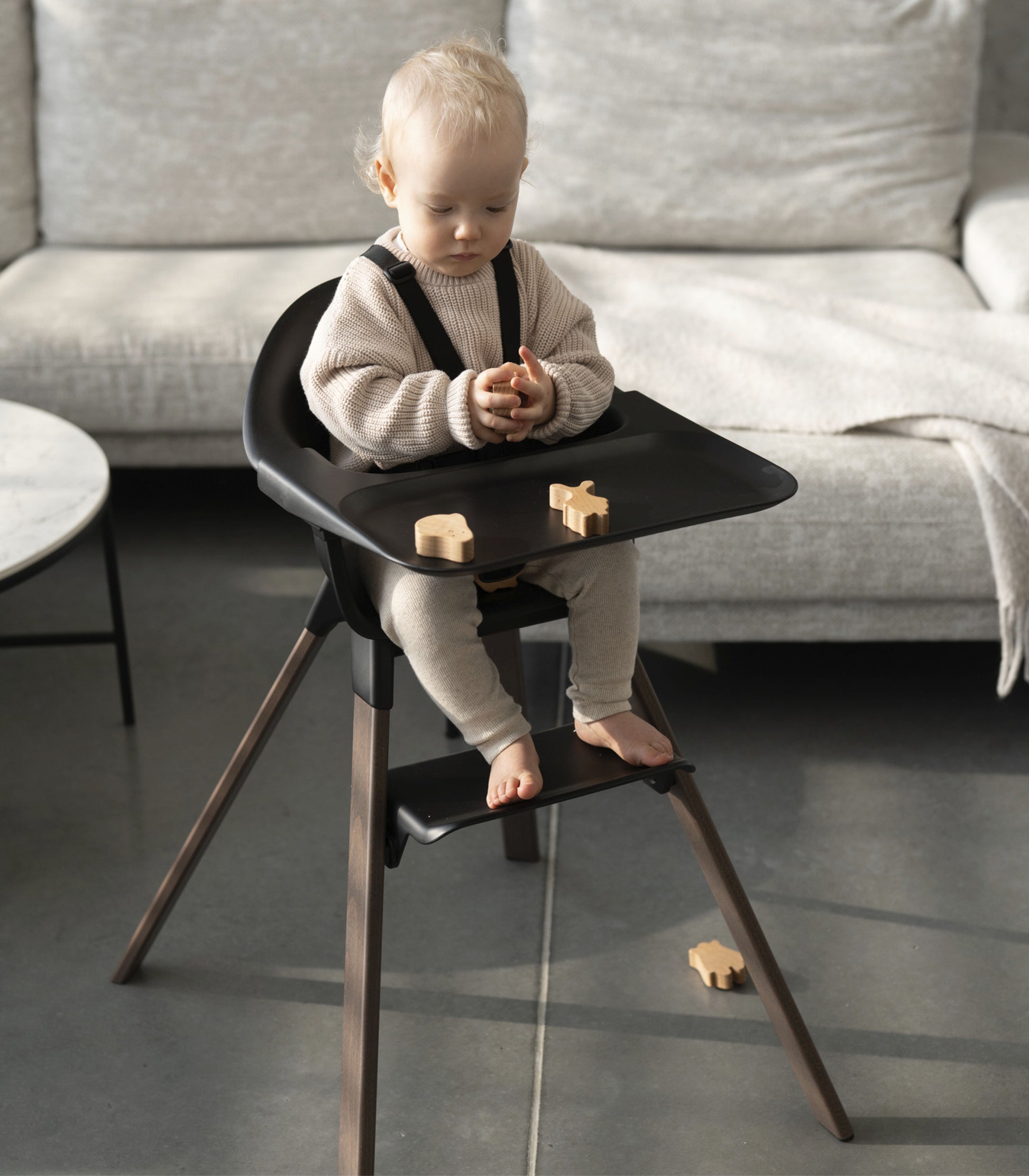 Stokke Clikk High Chair - Black / Warm Brown