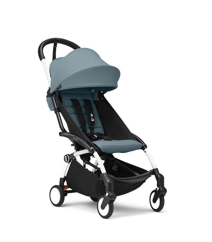 Stokke YOYO3 Ultra Compact 6+ Stroller (One Box) - White / Aqua 653500
