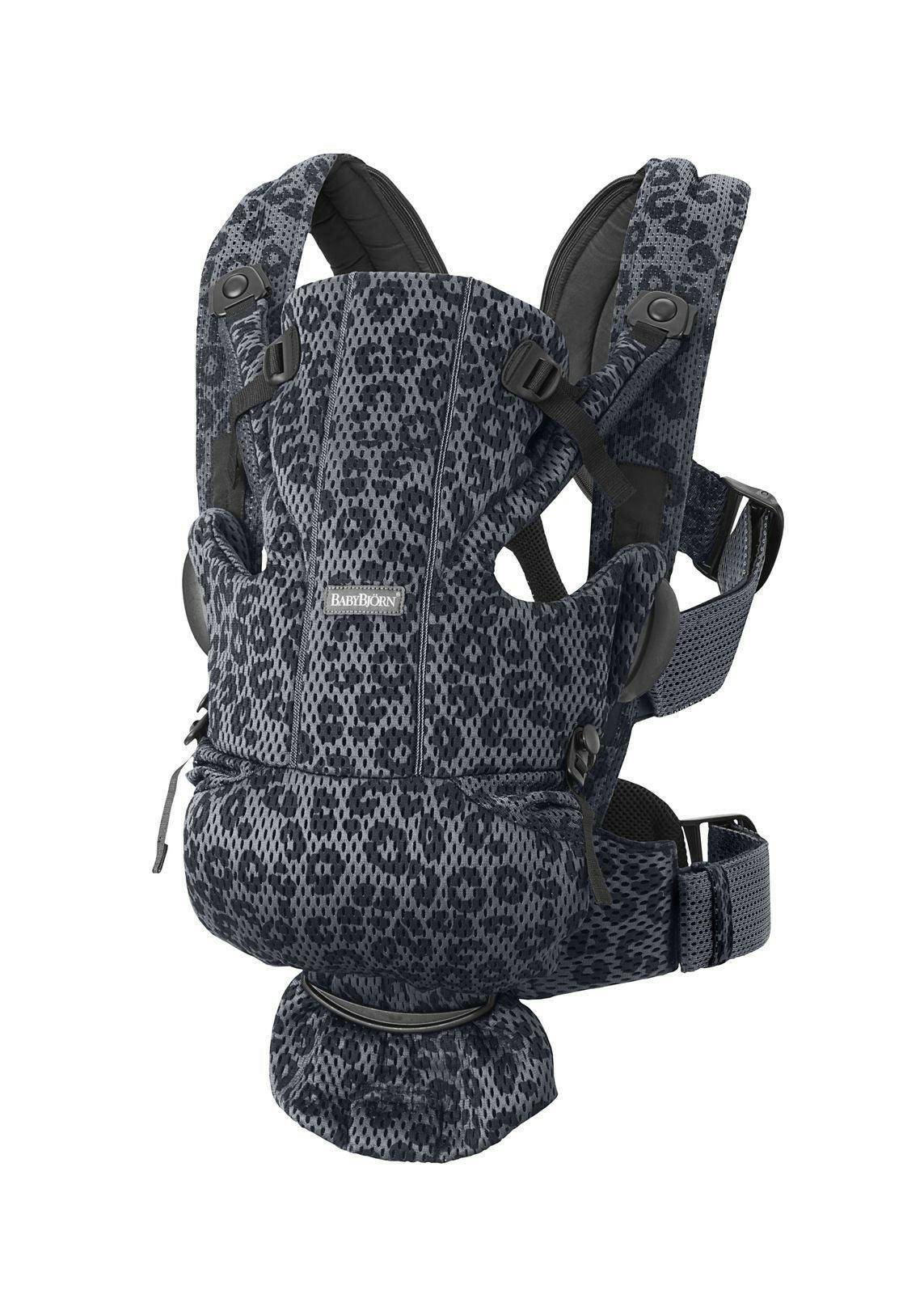 Baby Bjorn Baby Carrier Free 3D Mesh - Anthracite Leopard - Traveling Tikes 