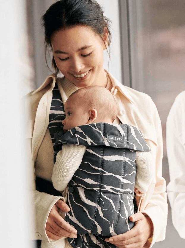 Baby Bjorn Baby Carrier Mini Cotton - Anthracite Landscape - Traveling Tikes 