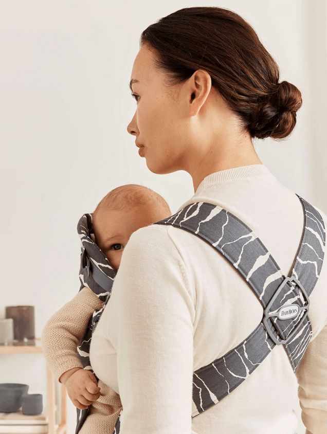 Baby Bjorn Baby Carrier Mini Cotton - Anthracite Landscape - Traveling Tikes 