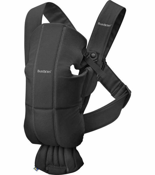 Baby Bjorn Baby Carrier Mini Cotton - Black - Traveling Tikes 