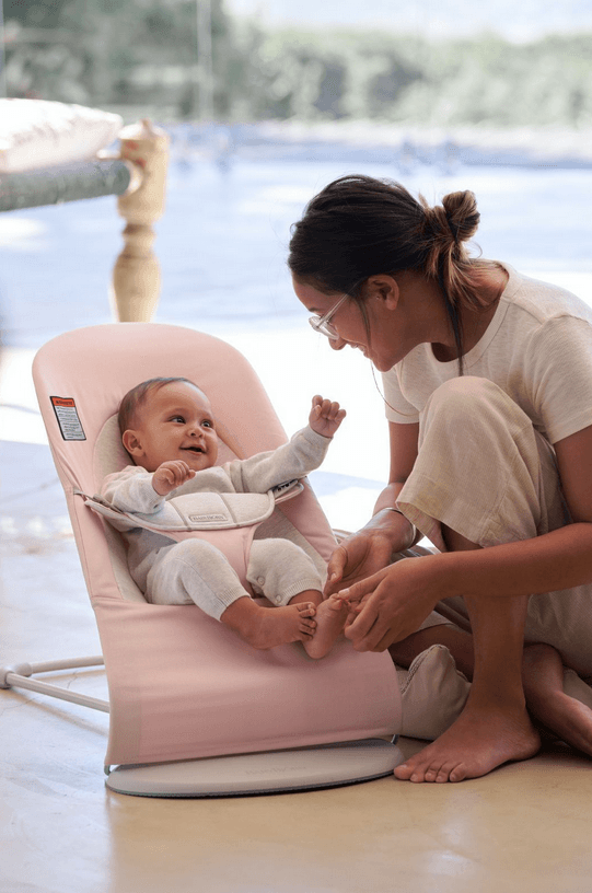 Baby Bjorn Bouncer Balance Soft -Light Pink/Grey - Traveling Tikes 