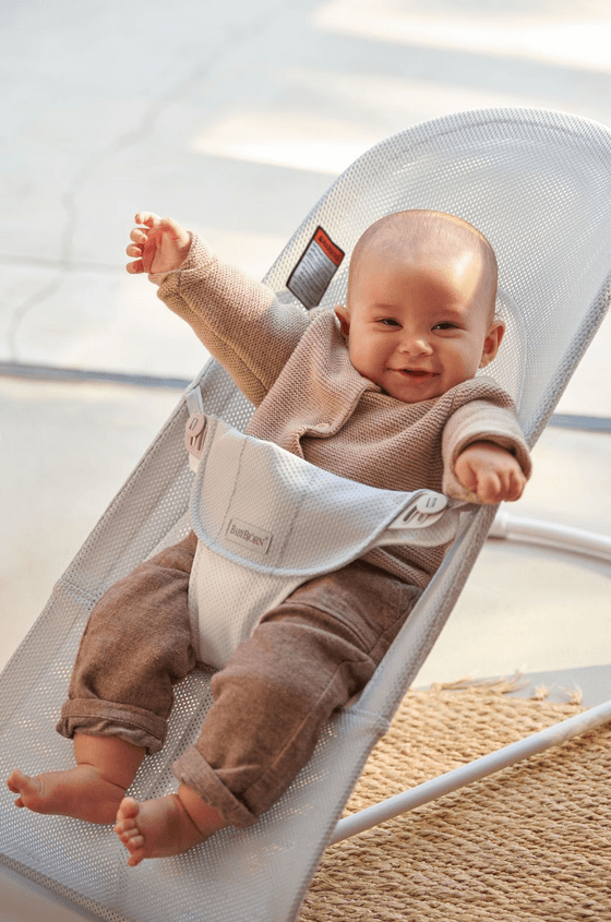 Baby Bjorn Bouncer Balance Soft, Mesh - Silver / White - Traveling Tikes 