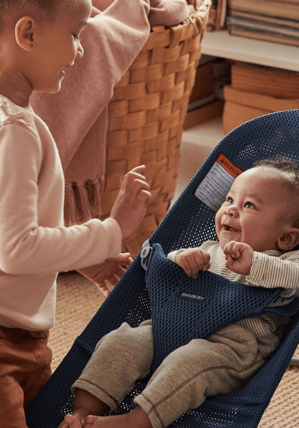 Baby Bjorn Bouncer Bliss Mesh - Navy Blue - Traveling Tikes 