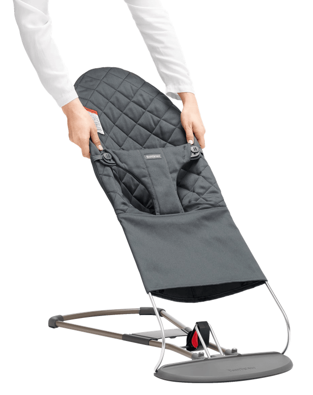 Baby Bjorn Fabric Seat Classic Quilted Cotton - Anthracite - Traveling Tikes 