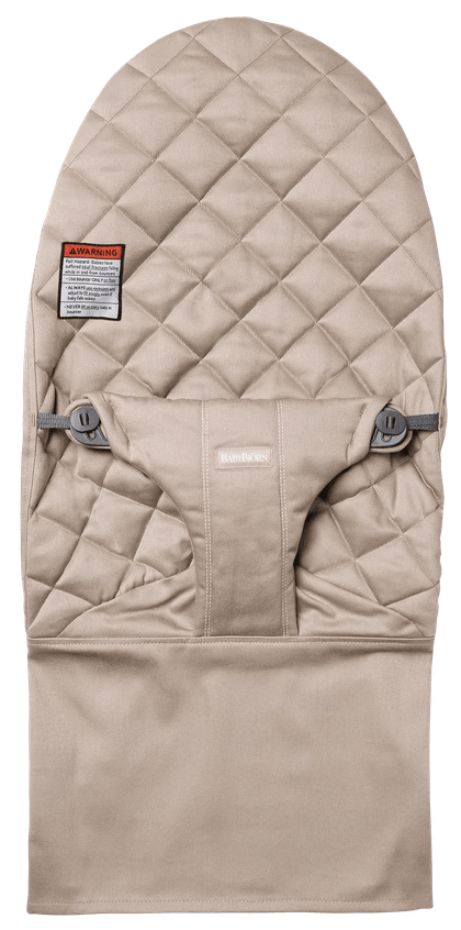 Baby Bjorn Fabric Seat Classic Quilted Cotton - Sand Grey - Traveling Tikes 