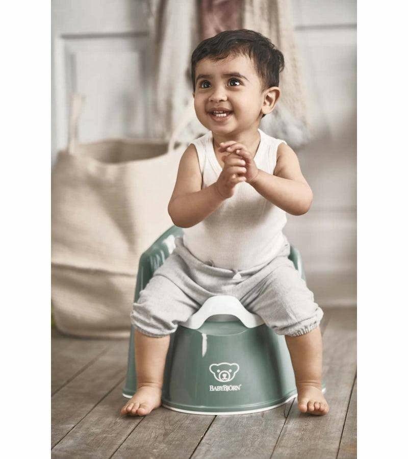 Baby Bjorn Potty Chair - Deep Green/White - Traveling Tikes 