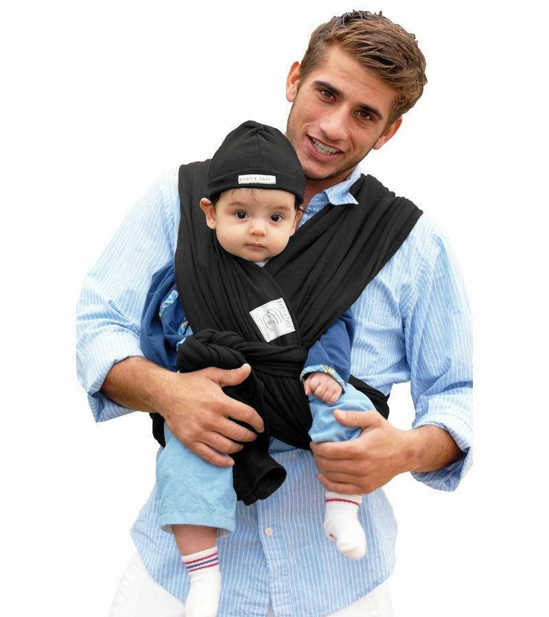 Baby K'Tan Baby Carrier in Basic Black - Large - Traveling Tikes 