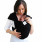 Baby K'Tan Baby Carrier in Basic Black - Large - Traveling Tikes 