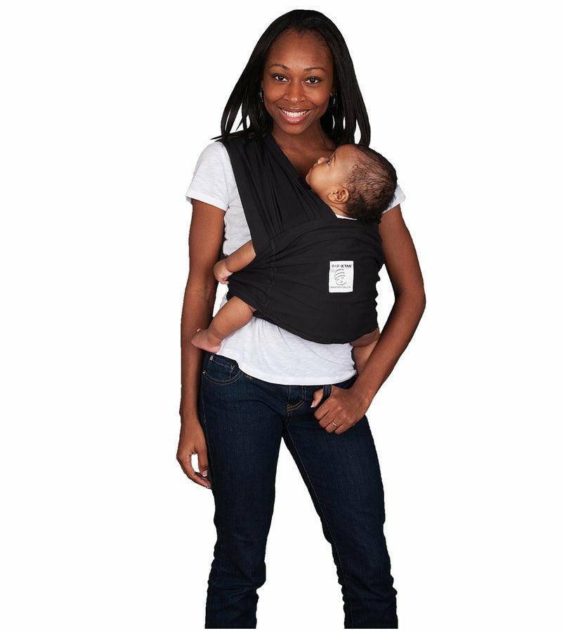 Baby K'Tan Baby Carrier in Basic Black - Medium - Traveling Tikes 