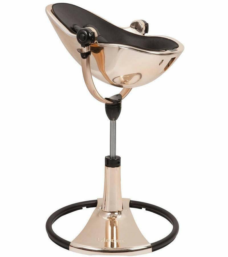 Bloom Fresco Rose Gold Base High Chair-Midnight Black - Traveling Tikes 