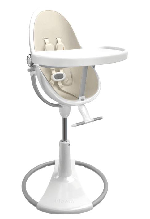 Bloom Fresco White Base High Chair-Coconut White - Traveling Tikes 