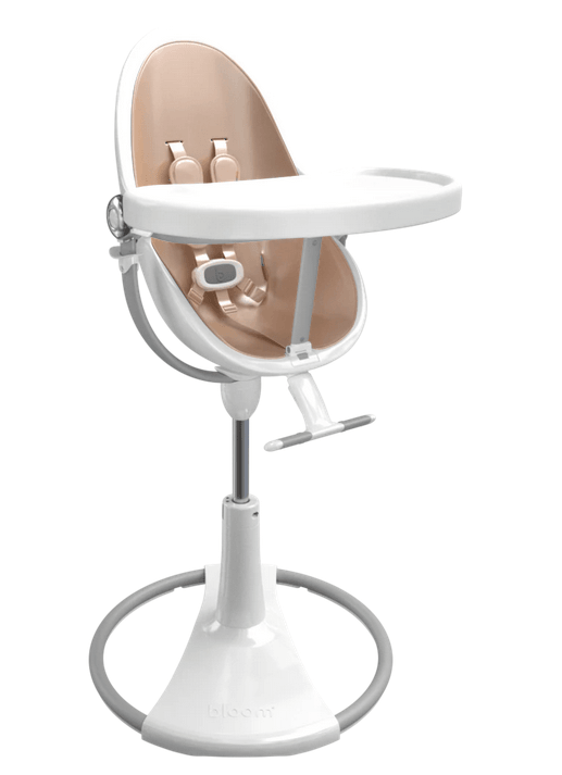 Bloom Fresco White Base High Chair-Rose Gold - Traveling Tikes 