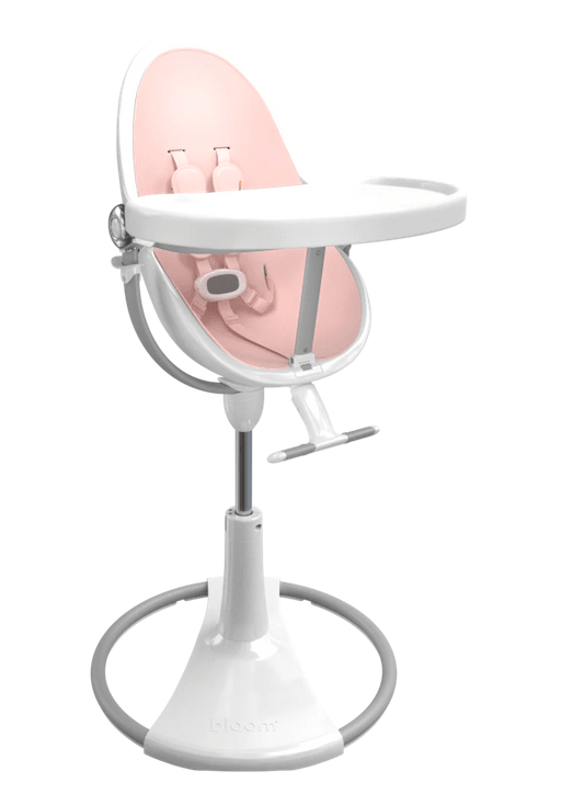 Bloom Fresco White Base High Chair-Rose Water - Traveling Tikes 