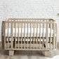 Bloom Retro Solid Wood Crib - Beach House Grey - Traveling Tikes 