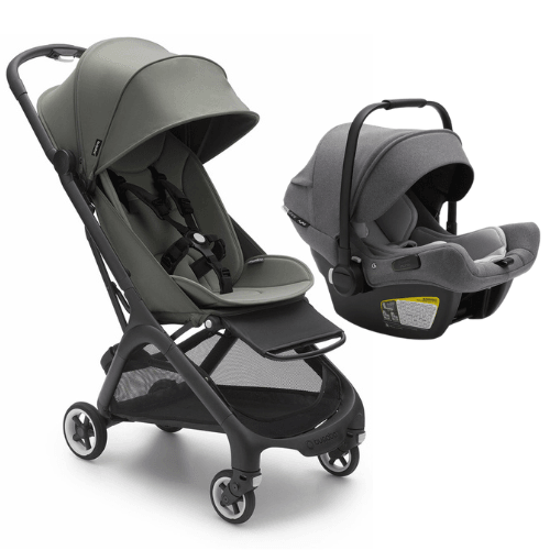 Bugaboo Butterfly + Turtle Air Travel System - Black / Forest Green / Grey - Traveling Tikes 