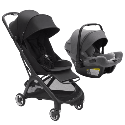 Bugaboo Butterfly + Turtle Air Travel System - Black / Midnight Black / Grey - Traveling Tikes 