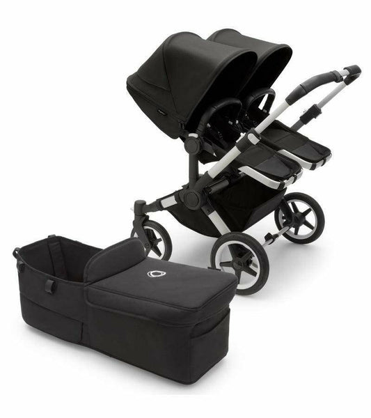 Bugaboo Donkey 5 Duo Complete Stroller Bundle - Aluminum / Midnight Black / Midnight Black - Traveling Tikes 