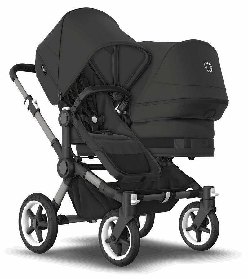 Bugaboo Donkey 5 Duo Complete Stroller Bundle - Graphite / Stormy Blue / Stormy Blue - Traveling Tikes 