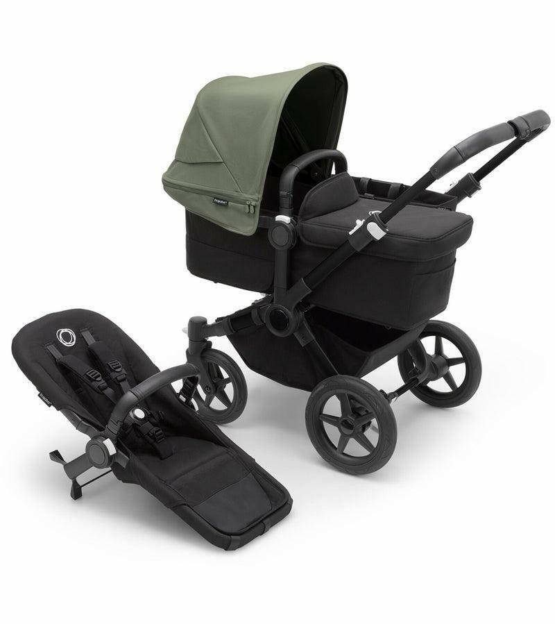 Bugaboo Donkey 5 Mono Complete Stroller Bundle - Black / Midnight Black / Forest Green - Traveling Tikes 