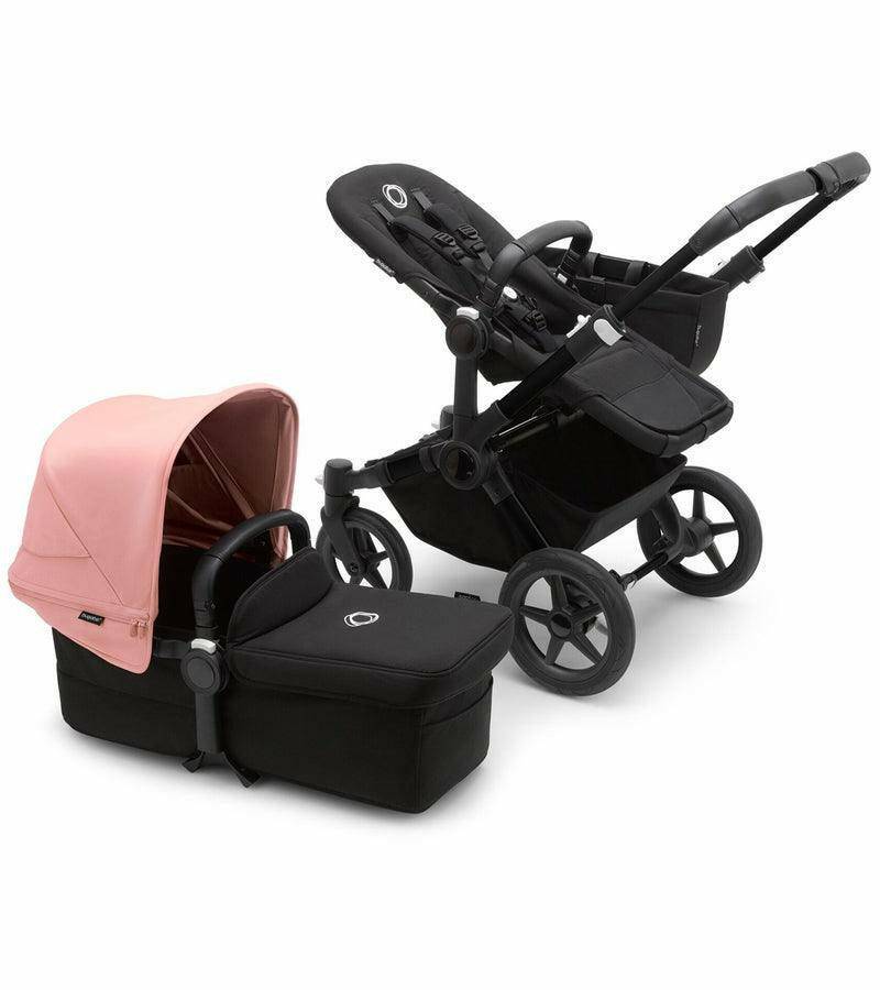 Bugaboo Donkey 5 Mono Complete Stroller Bundle - Black / Midnight Black / Morning Pink - Traveling Tikes 