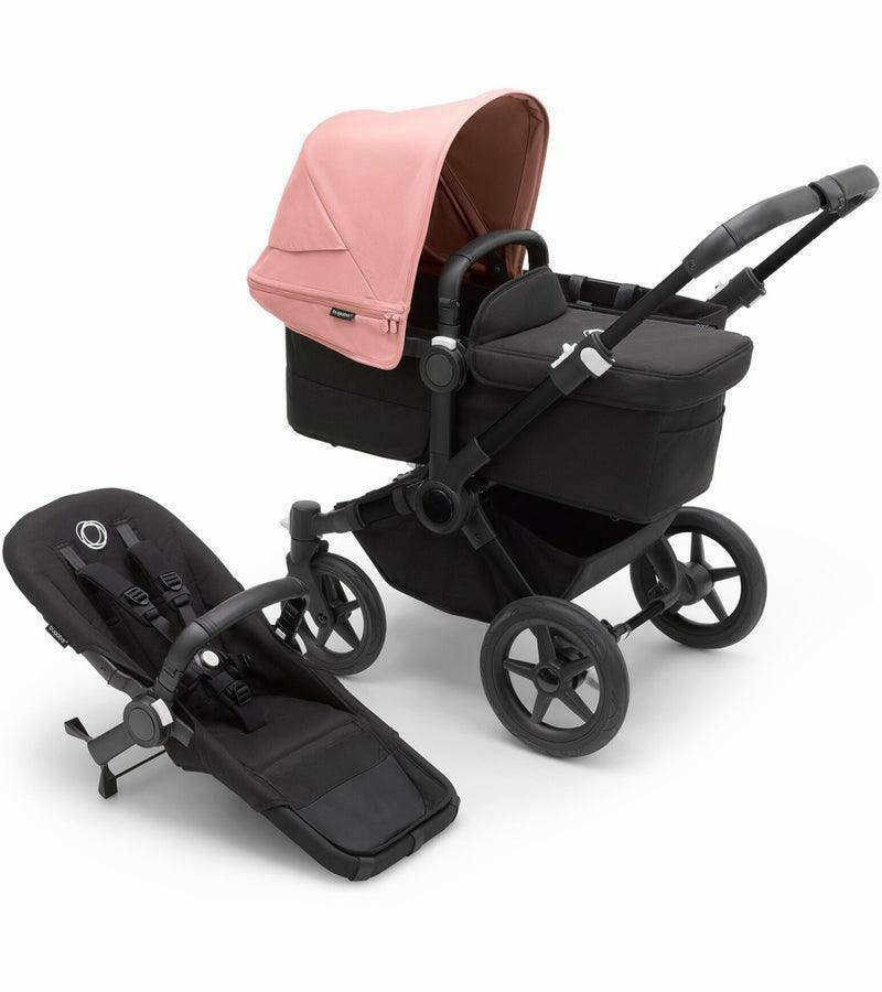 Bugaboo Donkey 5 Mono Complete Stroller Bundle - Black / Midnight Black / Morning Pink - Traveling Tikes 