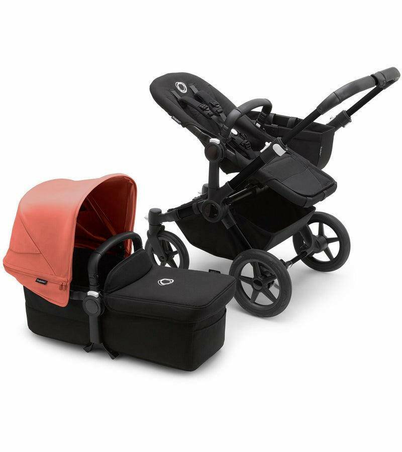 Bugaboo Donkey 5 Mono Complete Stroller Bundle - Black / Midnight Black / Sunrise Red - Traveling Tikes 