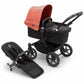 Bugaboo Donkey 5 Mono Complete Stroller Bundle - Black / Midnight Black / Sunrise Red - Traveling Tikes 