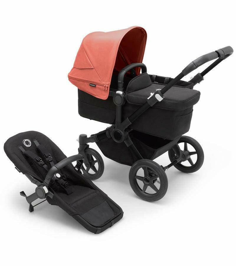 Bugaboo Donkey 5 Mono Complete Stroller Bundle - Black / Midnight Black / Sunrise Red - Traveling Tikes 