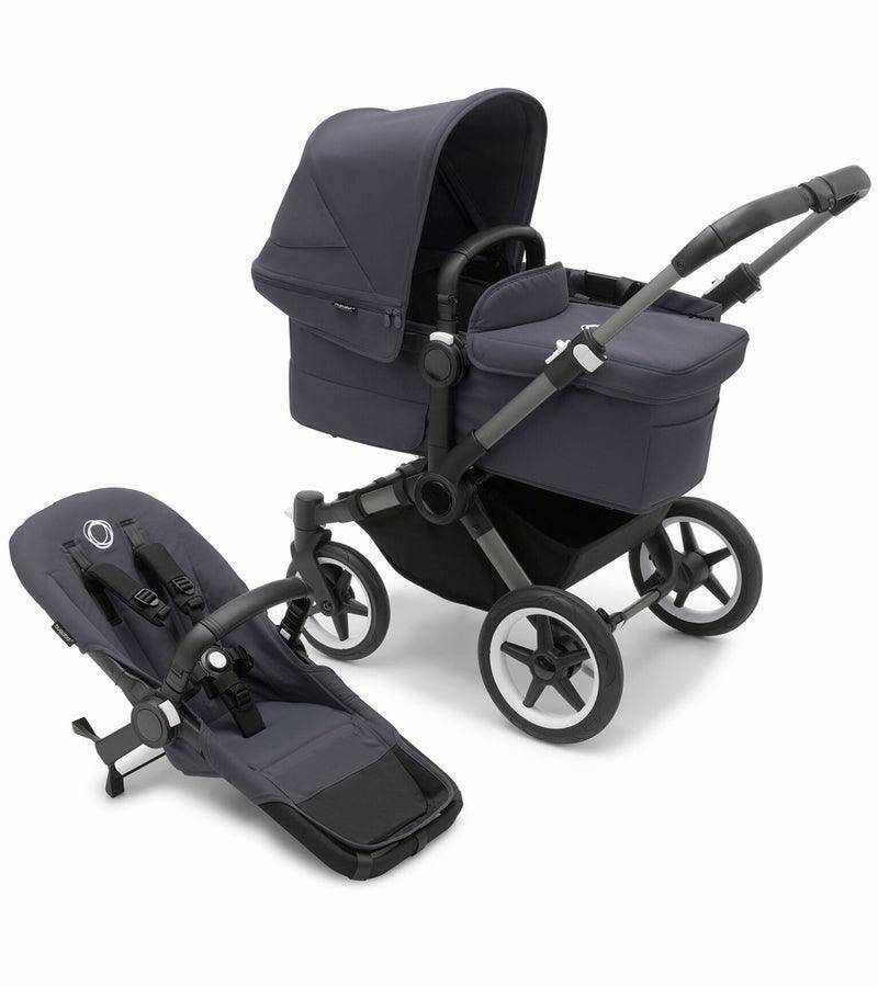 Bugaboo Donkey 5 Mono Complete Stroller - Graphite / Stormy Blue / Stormy Blue - Traveling Tikes 