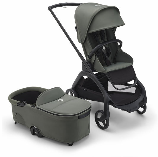 Bugaboo Dragonfly Complete Stroller + Bassinet - Black/Forest Green/Forest Green