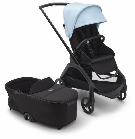 Bugaboo Dragonfly Complete Stroller + Bassinet - Graphite/Midnight Black/Skyline Blue