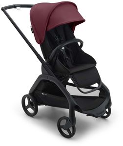 Bugaboo Dragonfly Complete Lightweight Compact Stroller - Black / Dark Cherry / Dark Cherry