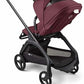 Bugaboo Dragonfly Complete Lightweight Compact Stroller - Black / Dark Cherry / Dark Cherry