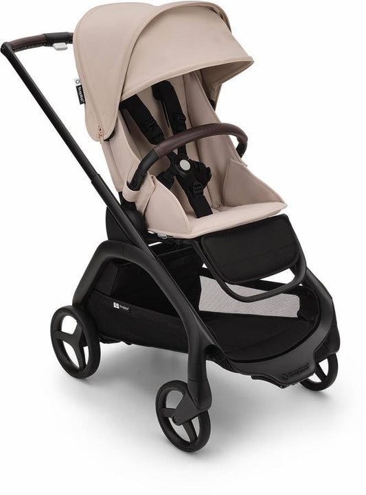 Bugaboo Dragonfly Complete Lightweight Compact Stroller - Black / Desert Taupe / Desert Taupe - Traveling Tikes 