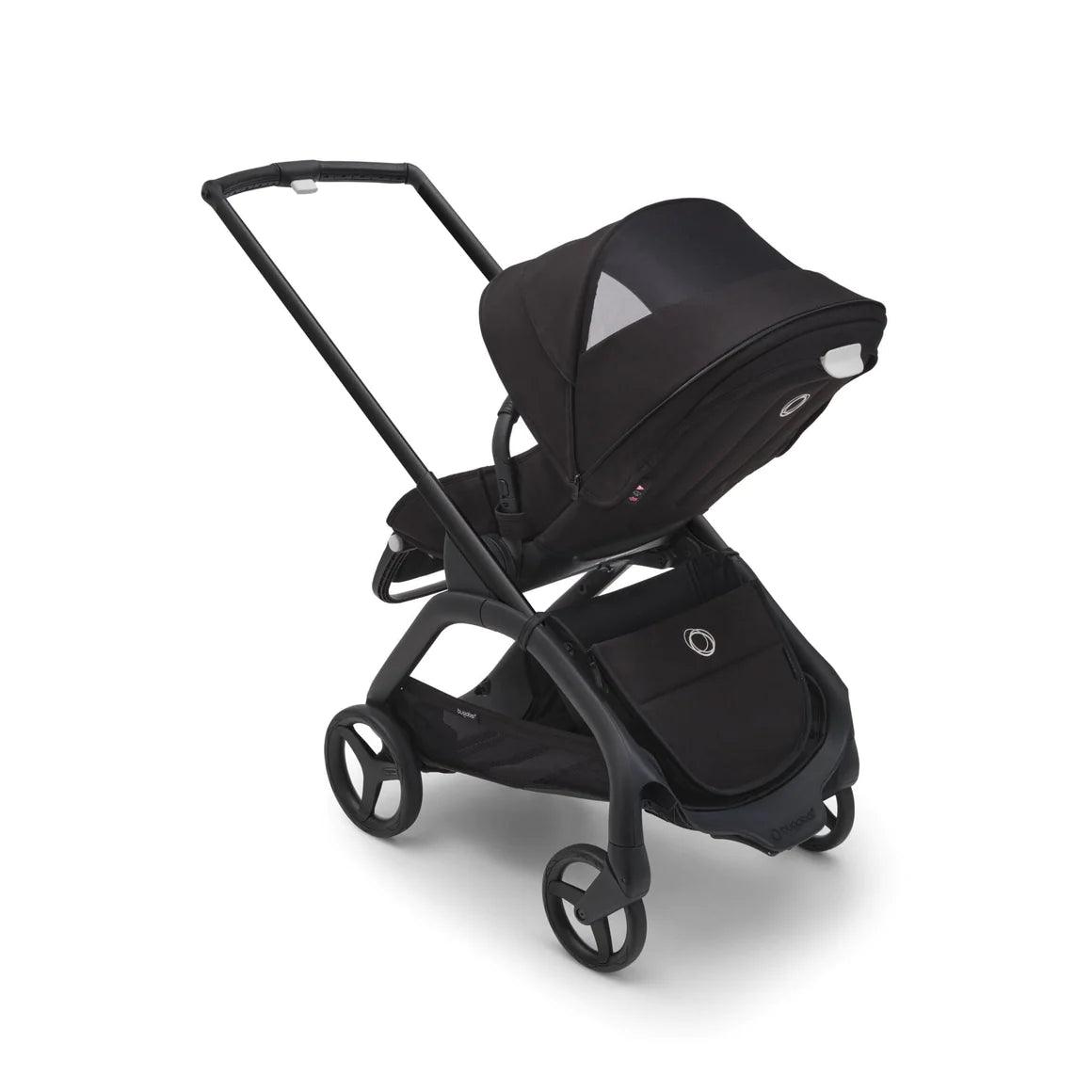 Bugaboo Dragonfly Complete Stroller + Bassinet - Black/Midnight Black/Midnight Black - Traveling Tikes 