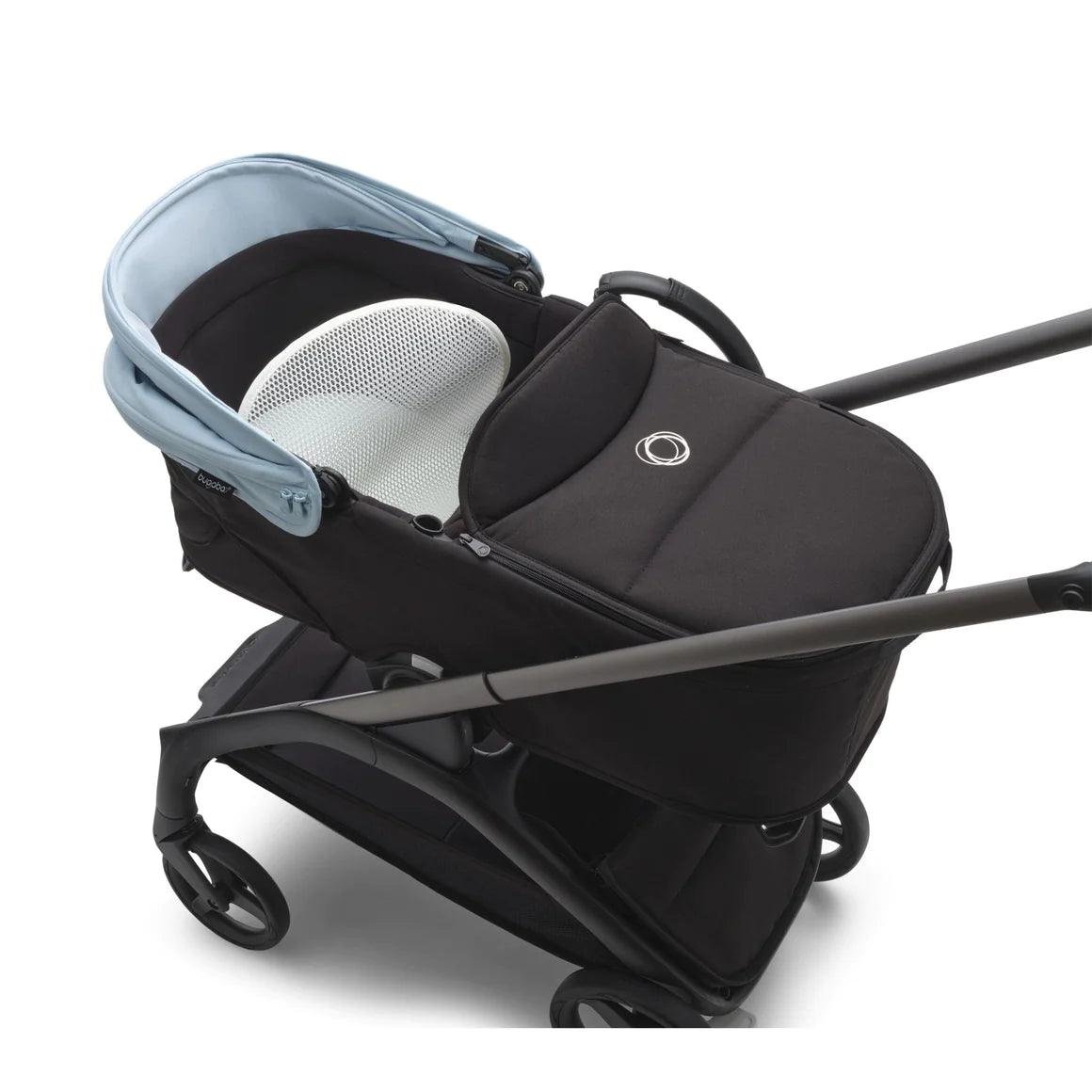 Bugaboo Dragonfly Complete Stroller + Bassinet - Graphite/Midnight Black/Skyline Blue - Traveling Tikes 