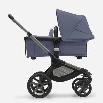 Bugaboo Fox5- Stormy Blue Sun Canopy, Stormy Blue Fabrics, Graphite Chassis - Traveling Tikes 