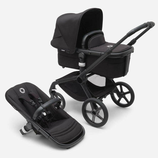 Bugaboo Fox5 Stroller - Midnight Black/Sun Canopy, Midnight Black Fabrics, Black Chassis 100051042