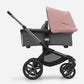 Bugaboo Fox5 Stroller - Morning Pink Sun Canopy, Grey Mélange Fabrics, Graphite Chassis - Traveling Tikes 