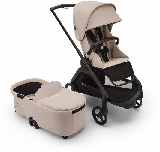 Bugaboo Dragonfly Complete Stroller + Bassinet - Black / Desert Taupe / Desert Taupe