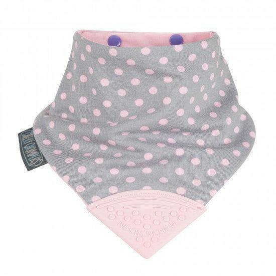 Cheeky Chompers Neckachew-Polka Dot Pink - Traveling Tikes 