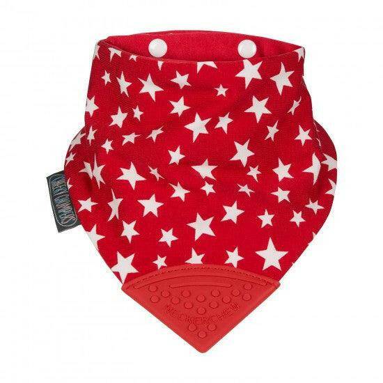 Cheeky Chompers Neckachew-Red Stars - Traveling Tikes 