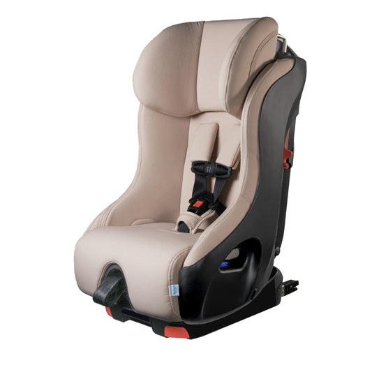 Clek Foonf Narrow Convertible Car Seat with Anti-Rebound Bar - Latte Ziip (Flame Retardant Free)