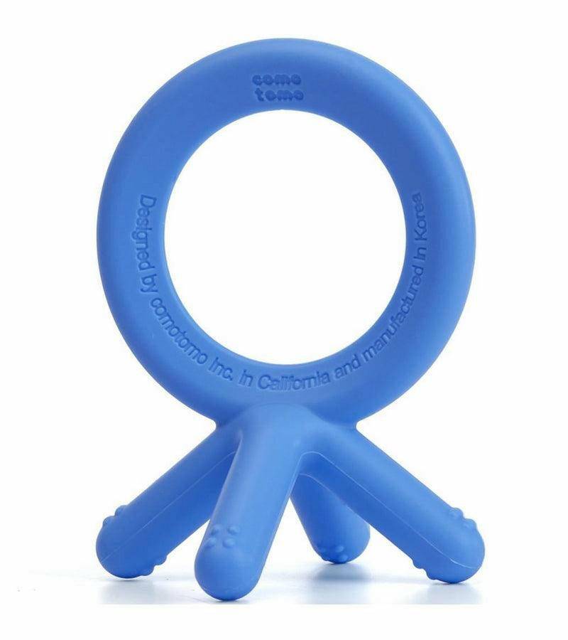 Comotomo Silicone Baby Teether in Blue - Traveling Tikes 