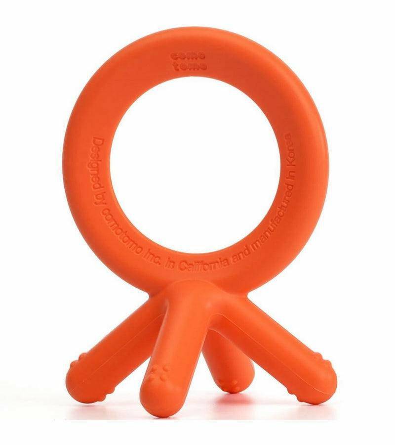 Comotomo Silicone Baby Teether in Orange - Traveling Tikes 